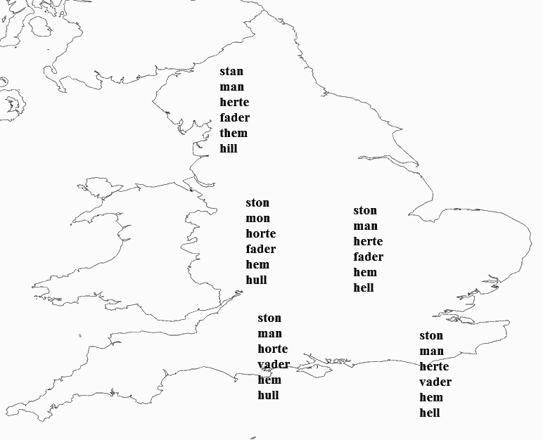 ME Dialect with Six Words